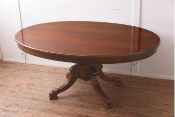 在庫未使用品　IDC大塚家具　バロッサバレンティ(VARO,S.A. VALENTI)　レイアルトゥロ　1294/00S　マホガニー材　テーブル(オーバル型テーブル、ダイニングテーブル)(定価約155万円)(R-041821)