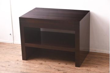 展示品　IDC大塚家具　Baker(ベーカー社)　3409　マホガニー材　気品のあるシンプルなサイドテーブル(センターテーブル、コンソールテーブル、作業台、カウンターテーブル、サイドデスク)(定価約63万円)(R-041822)