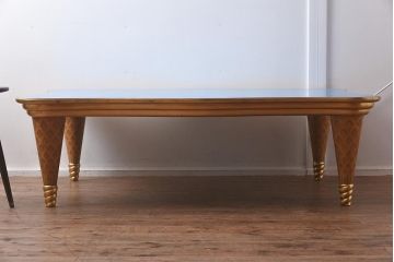 展示品　IDC大塚家具　コロンボスティーレ(colombostile)　激レア　0420 TVC-S BL　ブルーの天板が目を引くセンターテーブル(定価約53万円)(R-041826)