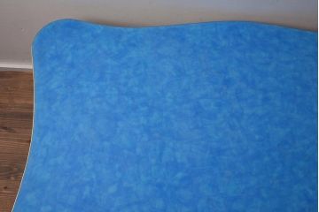 展示品　IDC大塚家具　コロンボスティーレ(colombostile)　激レア　0420 TVC-S BL　ブルーの天板が目を引くセンターテーブル(定価約53万円)(R-041826)