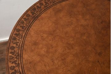 展示品　IDC大塚家具　Baker(ベイカー社)　5165　キャスター付きラウンドテーブル(丸テーブル)(定価約234万円)(R-041828)