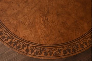 展示品　IDC大塚家具　Baker(ベイカー社)　5165　キャスター付きラウンドテーブル(丸テーブル)(定価約234万円)(R-041828)