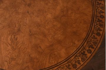 展示品　IDC大塚家具　Baker(ベイカー社)　5165　キャスター付きラウンドテーブル(丸テーブル)(定価約234万円)(R-041828)