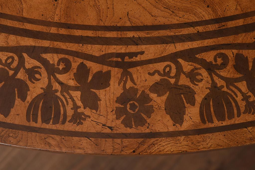 展示品　IDC大塚家具　Baker(ベイカー社)　5165　キャスター付きラウンドテーブル(丸テーブル)(定価約234万円)(R-041828)