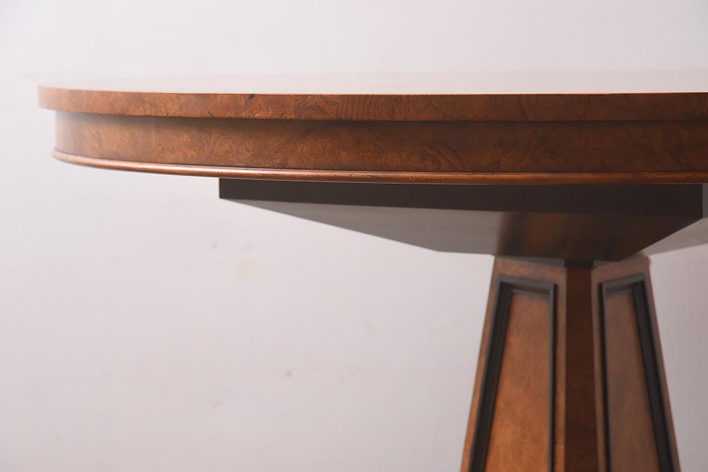 展示品　IDC大塚家具　Baker(ベイカー社)　5165　キャスター付きラウンドテーブル(丸テーブル)(定価約234万円)(R-041828)