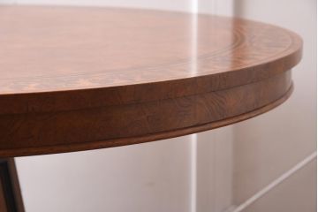 展示品　IDC大塚家具　Baker(ベイカー社)　5165　キャスター付きラウンドテーブル(丸テーブル)(定価約234万円)(R-041828)