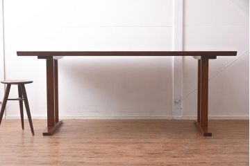 在庫未使用品　IDC大塚家具　藤沢木工　DT-1　総欅(ケヤキ)材　漆塗り　ダイニングテーブル(定価約140万円)(R-041830)