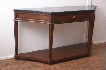 展示品　IDC大塚家具　Baker(ベイカー社)　B8000-21-122　天板大理石　サーバー(コンソールテーブル)(定価約148万円)(R-041833)