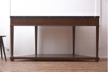展示品　IDC大塚家具　Baker(ベイカー社)　B8000-21-122　天板大理石　サーバー(コンソールテーブル)(定価約148万円)(R-041833)