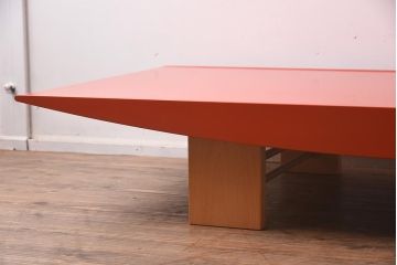 展示品　IDC大塚家具　モリシゲ(MORISHIGE/森繁)　光月56　朱布目漆塗　大江準治　座卓(ローテーブル)(定価約31万円)(R-041837)