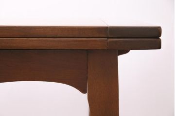 ヴィンテージ家具　海外輸入家具　バーチ材　猫足が優雅な印象を与えるダイニングテーブル(エクステンションテーブル、ビンテージ)(R-041845)