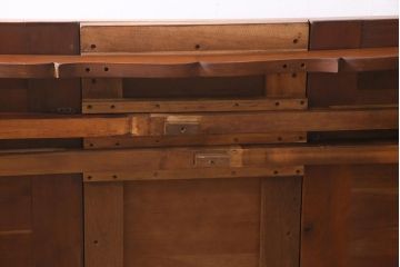 ヴィンテージ家具　海外輸入家具　バーチ材　猫足が優雅な印象を与えるダイニングテーブル(エクステンションテーブル、ビンテージ)(R-041845)