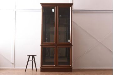 在庫未使用品　IDC大塚家具　モリシゲ(MORISHIGE/森繁)　マークス30　チーク　コーナーキャビネット(定価約65万円)(R-041857)
