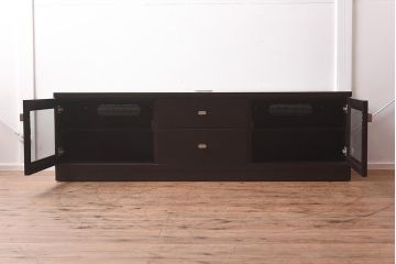 在庫未使用品　IDC大塚家具　アーリー・タイムスアルファ　エレール150F　金属取っ手のテレビ台(TVボード、ローボード)(定価約22万円)(R-041858)