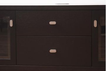 在庫未使用品　IDC大塚家具　アーリー・タイムスアルファ　エレール150F　金属取っ手のテレビ台(TVボード、ローボード)(定価約22万円)(R-041858)