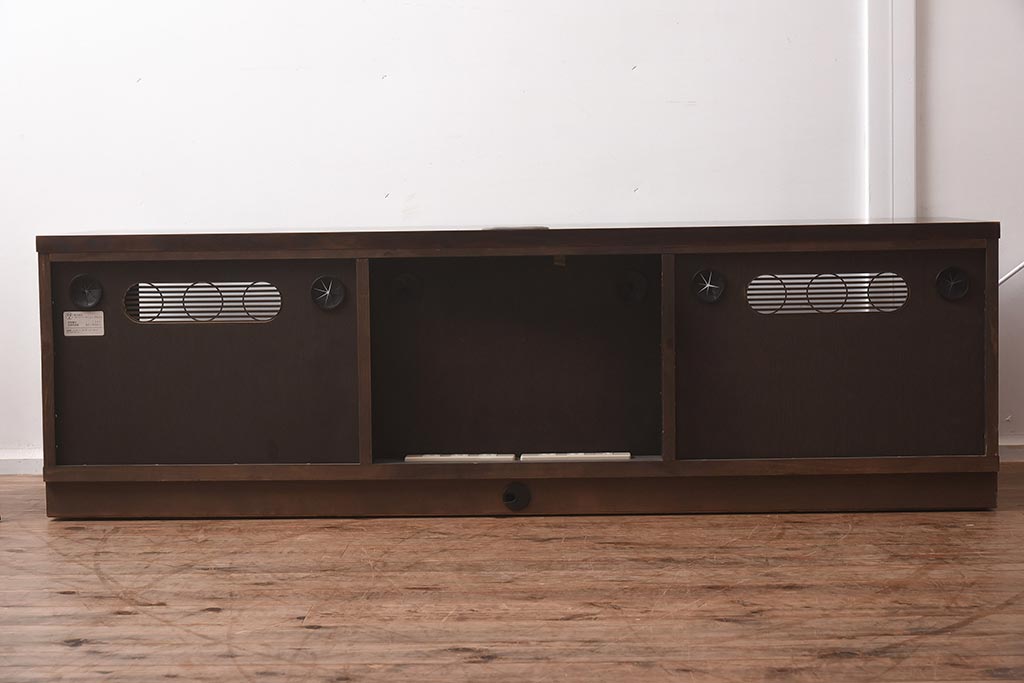 在庫未使用品　IDC大塚家具　アーリー・タイムスアルファ　エレール150F　金属取っ手のテレビ台(TVボード、ローボード)(定価約22万円)(R-041858)