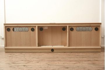 在庫未使用品　IDC大塚家具　アーリー・タイムスアルファ　エレール150F　杢取っ手のテレビ台(TVボード、ローボード)(定価約22万円)(R-041861)