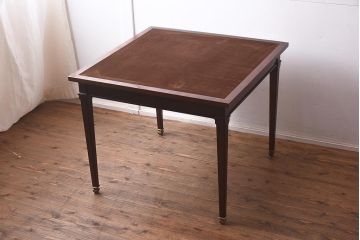 展示品　IDC大塚家具　Baker(ベーカー社)　3780　チェリー材　パーケット天板のシックなゲームテーブル(定価約113万円)(R-041864)