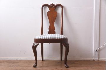 中古　IDC大塚家具　ヒッコリーチェア社(HICKORY CHAIR)　マホガニー材　805-02　椅子(ダイニングチェア)(定価約10万円)(R-041865)