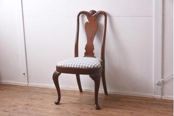 中古　IDC大塚家具　ヒッコリーチェア社(HICKORY CHAIR)　マホガニー材　805-02　椅子(ダイニングチェア)(定価約10万円)(R-041872)