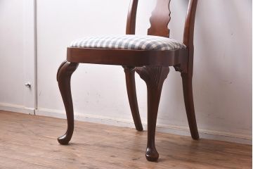 中古　IDC大塚家具　ヒッコリーチェア社(HICKORY CHAIR)　マホガニー材　805-02　椅子(ダイニングチェア)(定価約10万円)(R-041872)