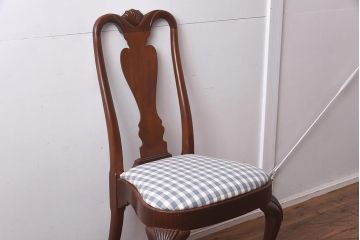 中古　IDC大塚家具　ヒッコリーチェア社(HICKORY CHAIR)　マホガニー材　805-02　椅子(ダイニングチェア)(定価約10万円)(R-041872)