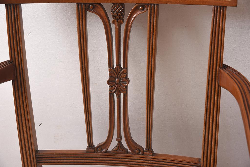 在庫未使用品　IDC大塚家具　レストールブラウン&クレンネル　37474MDJA　アームチェア(椅子)(定価約30万円)(R-041878)