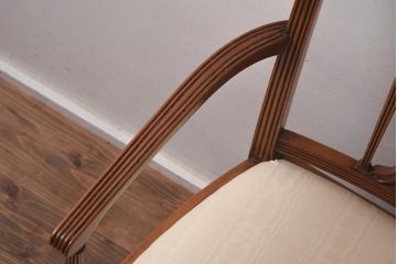 在庫未使用品　IDC大塚家具　レストールブラウン&クレンネル　37474MDJA　アームチェア(椅子)(定価約30万円)(R-041878)