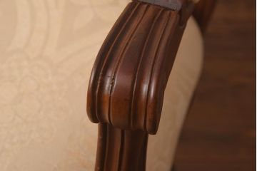 在庫未使用品　IDC大塚家具　Baker(ベーカー)　6487C #68-345RW　アームチェア(椅子)(定価約34万円)(R-041879)