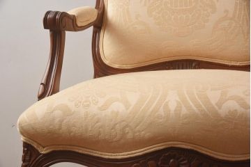 在庫未使用品　IDC大塚家具　Baker(ベーカー)　6487C #68-345RW　アームチェア(椅子)(定価約34万円)(R-041879)