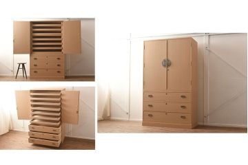 在庫未使用品　IDC大塚家具　家具のカネトク　3.3尺　下三大洋　桐タンス(定価約46万円)(R-041888)