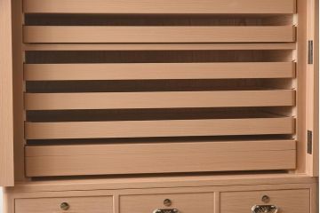 展示品　IDC大塚家具　家具のカネトク　3.6尺　下6大洋すみ丸　桐タンス(衣装箪笥、着物箪笥、桐箪笥、桐たんす)(定価約100万円)(R-041892)