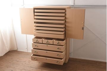 展示品　IDC大塚家具　家具のカネトク　3.6尺　下6大洋すみ丸　桐タンス(衣装箪笥、着物箪笥、桐箪笥、桐たんす)(定価約100万円)(R-041892)
