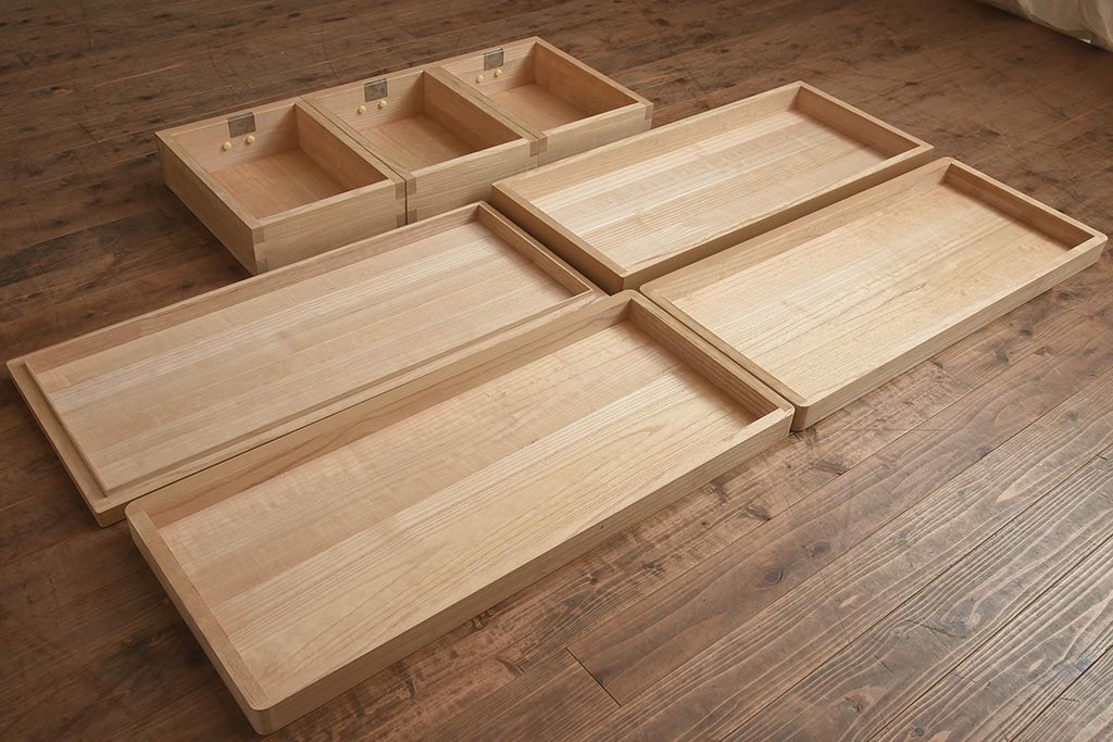 展示品　IDC大塚家具　家具のカネトク　3.6尺　下6大洋すみ丸　桐タンス(衣装箪笥、着物箪笥、桐箪笥、桐たんす)(定価約100万円)(R-041892)