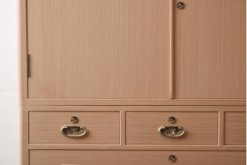 展示品　IDC大塚家具　家具のカネトク　3.6尺　下6大洋すみ丸　桐タンス(衣装箪笥、着物箪笥、桐箪笥、桐たんす)(定価約100万円)(R-041892)