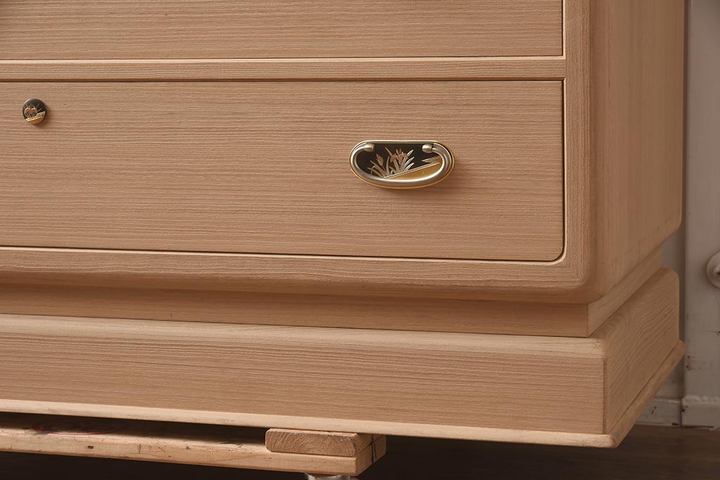 展示品　IDC大塚家具　家具のカネトク　3.6尺　下6大洋すみ丸　桐タンス(衣装箪笥、着物箪笥、桐箪笥、桐たんす)(定価約100万円)(R-041892)