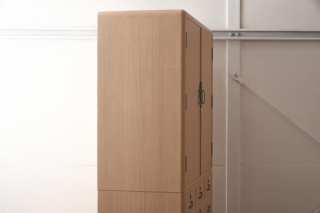 展示品　IDC大塚家具　家具のカネトク　3.6尺　下6大洋すみ丸　桐タンス(衣装箪笥、着物箪笥、桐箪笥、桐たんす)(定価約100万円)(R-041892)