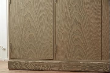 在庫未使用品　IDC大塚家具　加茂総桐箪笥　桃山　時代仕上げ　洋服タンス(総桐たんす、ワードローブ、着物たんす)(定価約398万円)(R-041893)