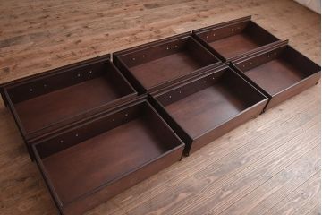 在庫未使用品　IDC大塚家具　バウ・ファニチャー(Bau Furniture)　QA6531　マホガニー色　シックなハイチェスト(引き出し)(定価約67万円)(R-041894)