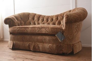 在庫未使用品　IDC大塚家具　Baker(ベーカー)　3S 834-70#50-35-367　ヴィクトリアンラブソファ(2人掛け、二人掛けソファ)(定価約198万円)(R-041896)