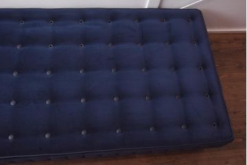 展示品　IDC大塚家具　WITTMANN(ヴィットマン)　マテラッシー　布青・CU赤　ソファベッド(カウチソファ、シェーズロング)(定価約57万円)(R-041899)