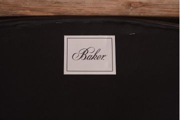 展示品　IDC大塚家具　Baker(ベーカー社)　6312-11　革DL　オットマン(椅子、スツール)(定価約30万円)(R-041903)