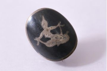 ヴィンテージアクセサリー　スターリング(STERLING)　アジアンテイストのイヤリング(ビンテージ)(R-041920)