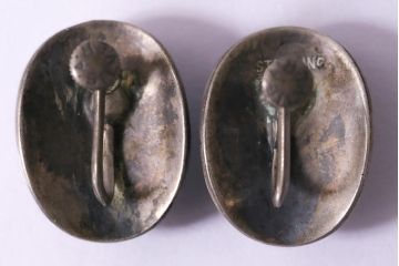 ヴィンテージアクセサリー　スターリング(STERLING)　アジアンテイストのイヤリング(ビンテージ)(R-041920)