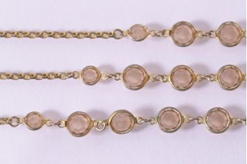 ヴィンテージアクセサリー　アメリカビンテージ　Goldette N.Y(ゴルデット)　上品で可愛らしい3連ネックレス(ロングネックレス、コスチュームジュエリー)(R-041929)