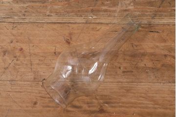 アンティーク照明　昭和初期　オイルランプリメイク　気泡ガラスが趣のある空間を演出するレトロなテーブルランプ(スタンドライト、卓上照明)(R-041941)