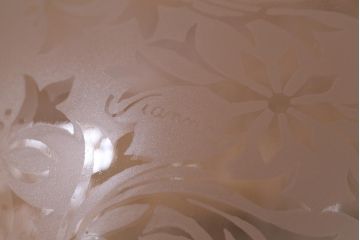 ヴィンテージ照明　フランスビンテージ　フロストガラス　優美なデザインが印象的なガラスシェードのペンダントライト(天井照明、シェード)(R-041945)