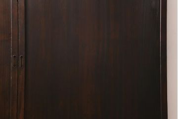 アンティーク建具　和製アンティーク　明治大正期　濃淡のある木の色味が味わい深い板戸2枚セット(帯戸、建具)(R-041946)