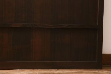 アンティーク建具　和製アンティーク　明治大正期　濃淡のある木の色味が味わい深い板戸2枚セット(帯戸、建具)(R-041946)