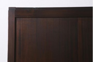 アンティーク建具　和製アンティーク　明治大正期　濃淡のある木の色味が味わい深い板戸2枚セット(帯戸、建具)(R-041946)
